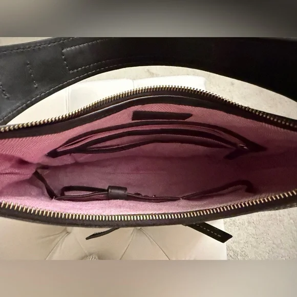 Dooney & Bourke Crocodile Leather Hobo Shoulder Bag Cognac - Picture 8 of 14